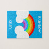 Rainboogpuzzel met de naam van het kind. legpuzzel (Horizontaal)