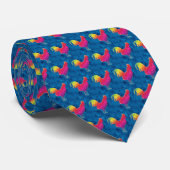 Rainboogroosters Stropdas (Opgerold)