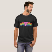 Rainboogroze driehoek Gay Pride T - shirts (Voorkant volledig)