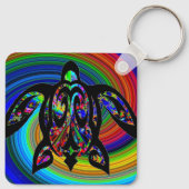 Rainboogschildpad Sleutelhanger (Achterkant)
