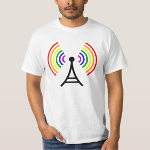 Rainboogsignaal van Gay WiFi-antenne T-shirt