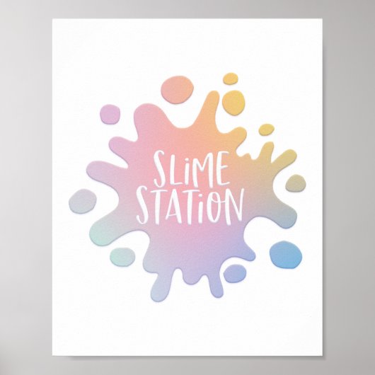 Rainboogslijmstation Poster (Voorkant)