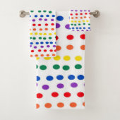 RainboogSnoep Stippen op wit Bad Handdoek (Insitu)