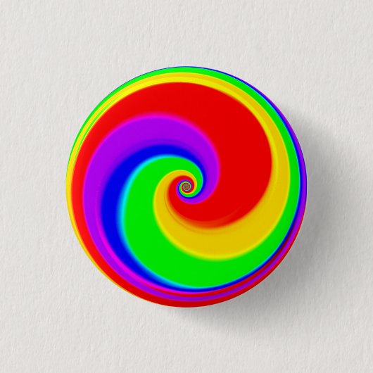 Rainboogspiraal Ronde Button 3,2 Cm (Voorkant)