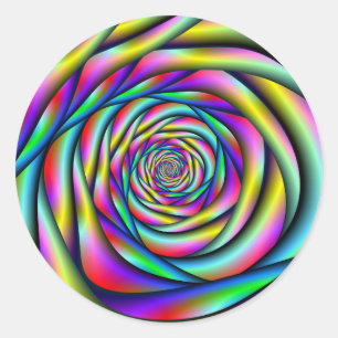 Rainboogspiraal Ronde Sticker