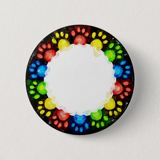 Rainboogstaartpeugen Ronde Button 5,7 Cm (Voorkant)