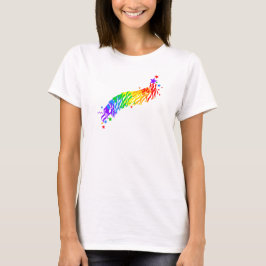 Rainboogstars en streamers t-shirt