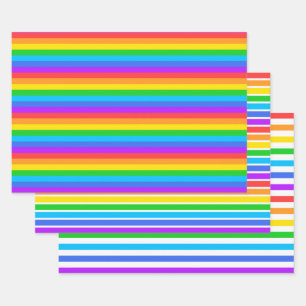 Rainboogstrips voor papier inpakpapier vel