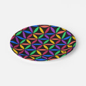 Rainboogventilator van het levenspatroon papieren bordje (Gekanteld)