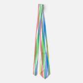 Rainboogverticale strepen pasteelkleurige Stropdas (Achterkant)
