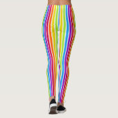Rainboogverticale strips helder kleurig leggings (Achterkant)