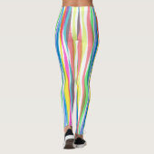 Rainboogverticale strips Kleurrijke Leggings (Achterkant)