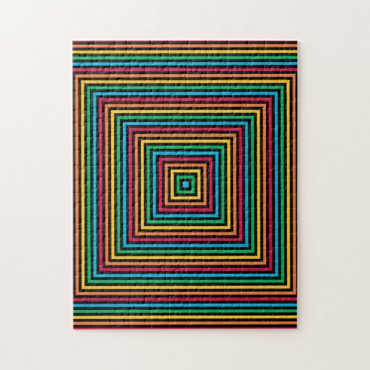 Rainboogvierkant hypnotische illusie uitdagend legpuzzel (Verticaal)