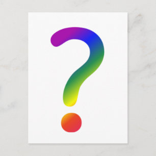 Rainboogvraagteken Briefkaart