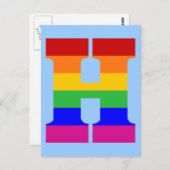 Rainbooleboog, letter H Briefkaart (Voorkant / Achterkant)