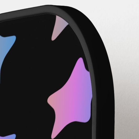 Rainboostribars Verloop Zwarte scriptnaam Pickleball Paddle (Links Detail)