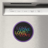 RAINBOUR LOVE II Round Magnet / Purple (In Situ (Lave-vaisselle))
