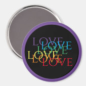 RAINBOUR LOVE II Round Magnet / Purple (Recto/Verso)