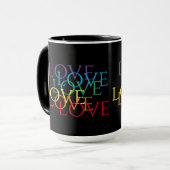 RAINBOUR LOVE II Tall Black Combo Mug (Devant gauche)