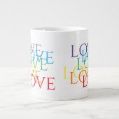 RAINBOVE LOVE Big White Mug (Devant)