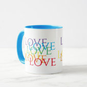 RAINBOVE LOVE Blue Combo Mug (Devant gauche)
