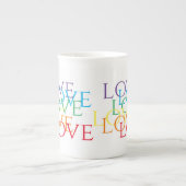 RAINBOVE LOVE Bone China Mug (Devant)