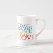 RAINBOVE LOVE Bone China Mug (Droite)