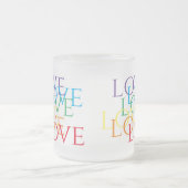 RAINBOVE LOVE Frosted Glass Mug (Centre)