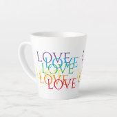 RAINBOVE LOVE Latte Mug (Angle gauche)