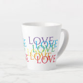 RAINBOVE LOVE Latte Mug (Angle droit)