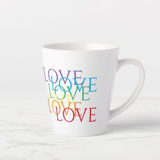 RAINBOVE LOVE Latte Mug (Droite)