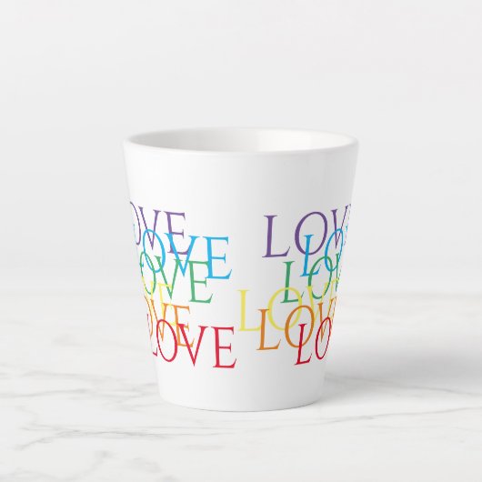 RAINBOVE LOVE Latte Mug (Devant)