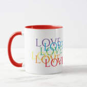 RAINBOVE LOVE Red Combo Mug (Gauche)