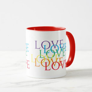RAINBOVE LOVE Red Combo Mug
