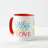 RAINBOVE LOVE Red Combo Mug (Devant gauche)