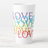 RAINBOVE LOVE Tall Latte Mug (Devant)