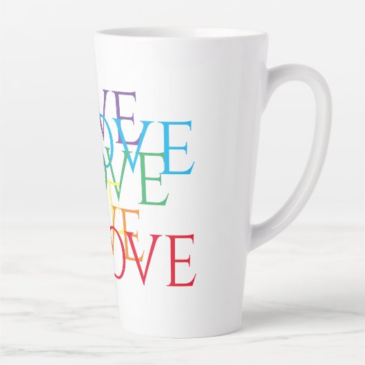 RAINBOVE LOVE Tall Latte Mug (Droite)