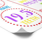 Rainbow 3rd Birthday poster board sign boy (Hoek)