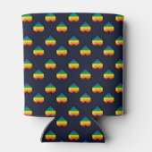 Rainbow 8 Bit Heart Pattern Blikjeskoeler (Achterkant)