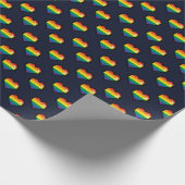 Rainbow 8 Bit Heart Pattern Cadeaupapier (Hoek)