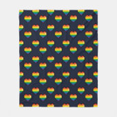 Rainbow 8 Bit Heart Pattern Fleece Deken (Voorkant)