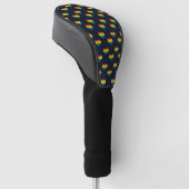 Rainbow 8 Bit Heart Pattern Golfheadcover (Schuin)