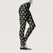 Rainbow 8 Bit Heart Pattern Leggings (Rechts)