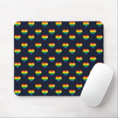 Rainbow 8 Bit Heart Pattern Muismat (Met muis)