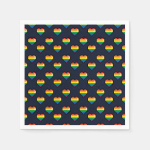 Rainbow 8 Bit Heart Pattern Servet