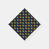 Rainbow 8 Bit Heart Pattern Servet (Hoek)