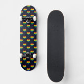 Rainbow 8 Bit Heart Pattern Skateboard (Voorkant)