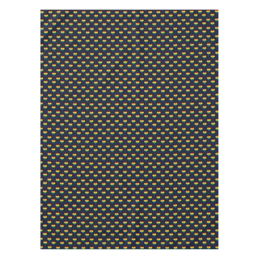 Rainbow 8 Bit Heart Pattern Tafelkleed (Voorkant)