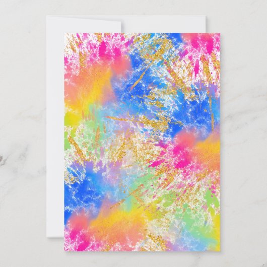 Rainbow 9th Birthday Invitation (Dos)