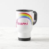 Rainbow aangepaste korte naam reizen / kinder club reisbeker (Voorkant rechts)